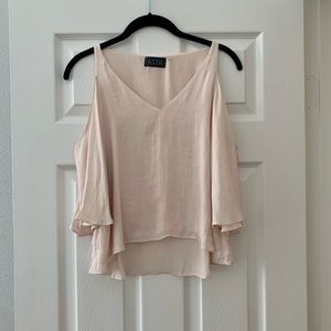 ASTR blush peach cold off shoulder top size XS